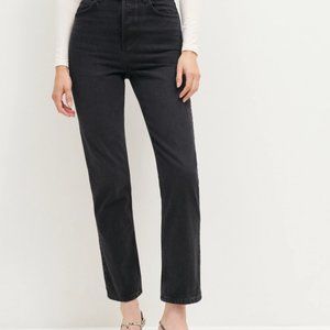 Reformation High Rise Straight Cropped Jeans - 29